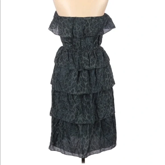 Rebecca Taylor Ruffled Strapless Dress 10 - Picture 4 of 5